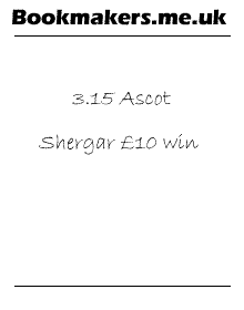 Bookmakers Betting Slip